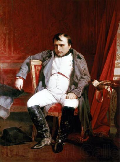 Paul Delaroche Napoleon Bonaparte abdicated in Fontainebleau Norge oil painting art